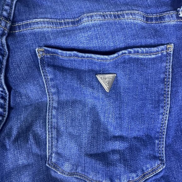 Guess Women's Sexy Curve Skinny Jeans Blue Denim Stretch Mid-Rise Logo 30 RG - Picture 13 of 16